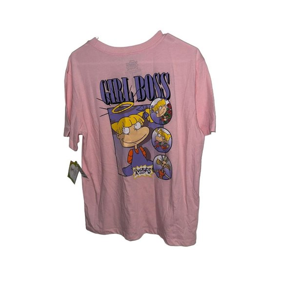 NWT Nickelodeon Rugrats T Shirt Sz L Pink Short Sleeve Angelica Girl Boss - Picture 2 of 6